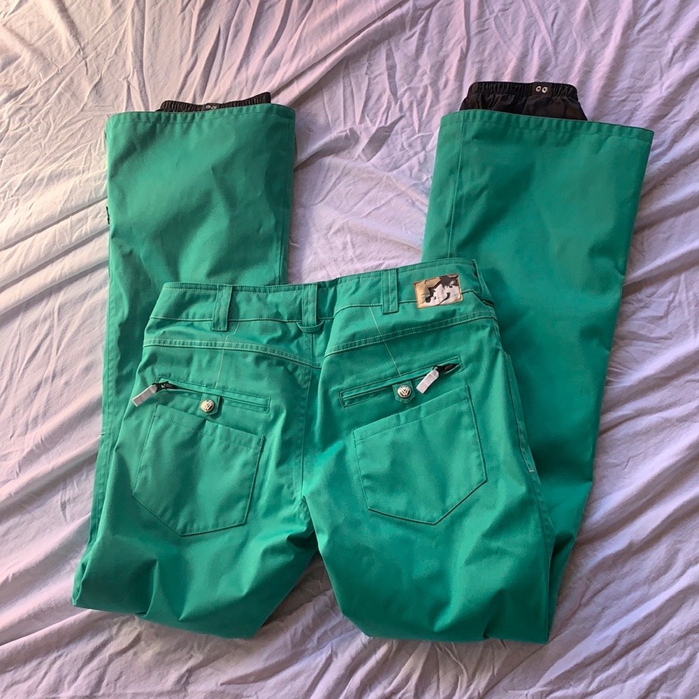 Shaun White Collection by Burton green snowboard skinny pants Size 7